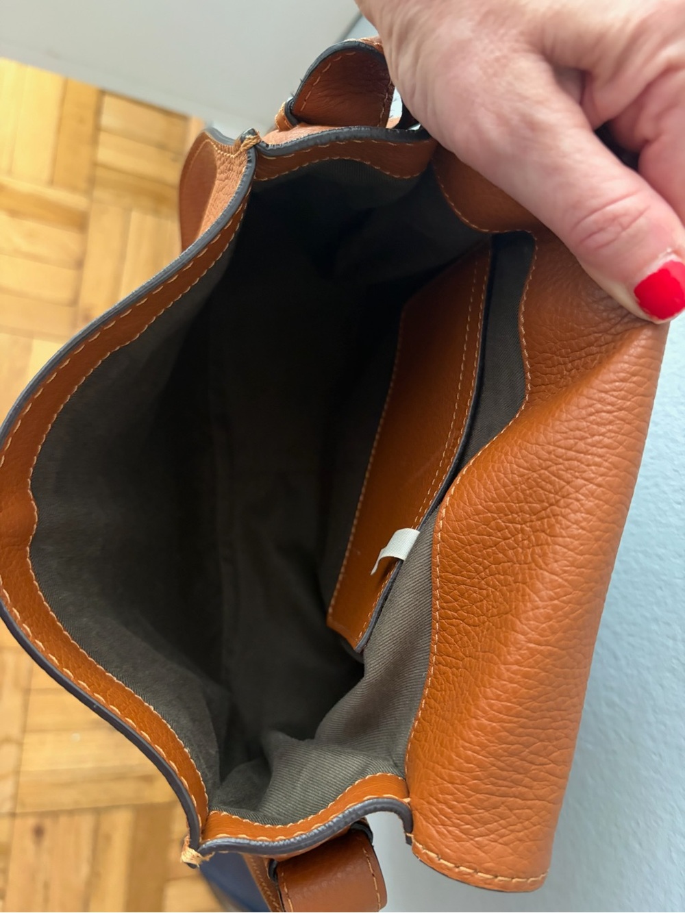 Chloe Brown Leather Saddle Crossbody Bag - Picture 5 of 11